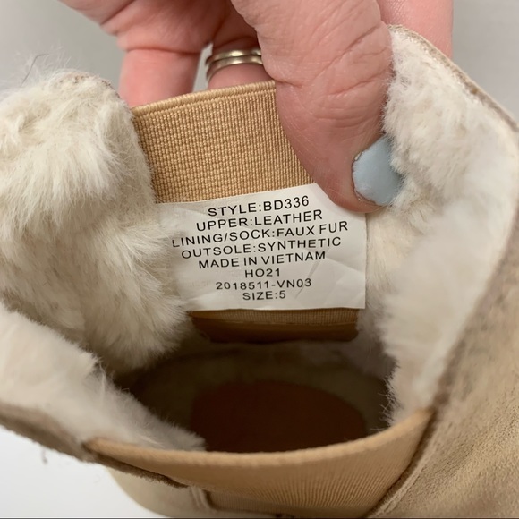 NWOT J. Crew Faux Fur‎ Lined Chelsea Clog Studded Boot Suede Bronzed Clay Size 5 - Picture 7 of 9